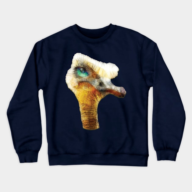 Funny Ostrich Crewneck Sweatshirt by Ancello